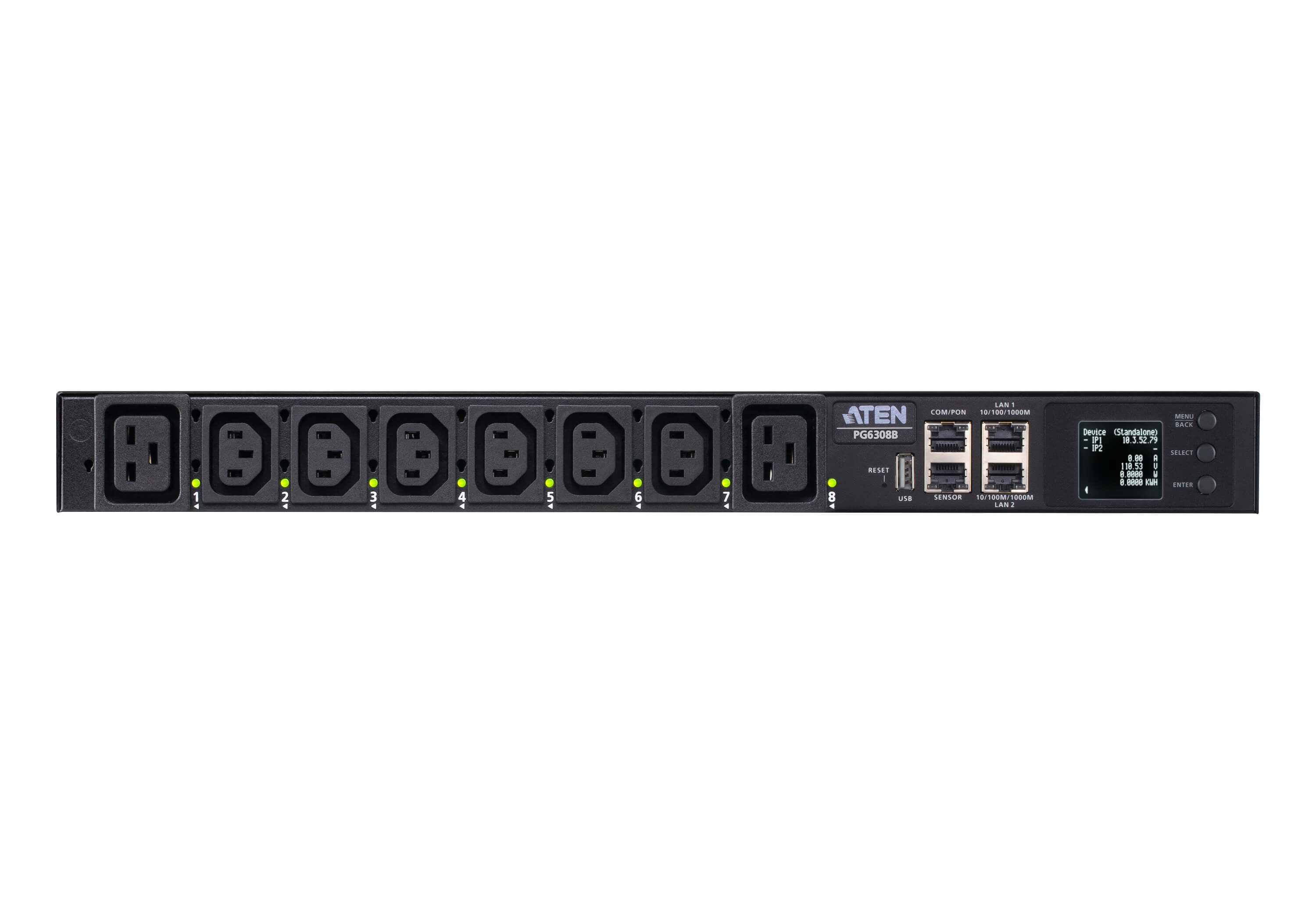 ATEN Listwa PDU 19" 1U 230V 32A 8 port z pomiarem listwy  i zarządzaniem każdego gniazda