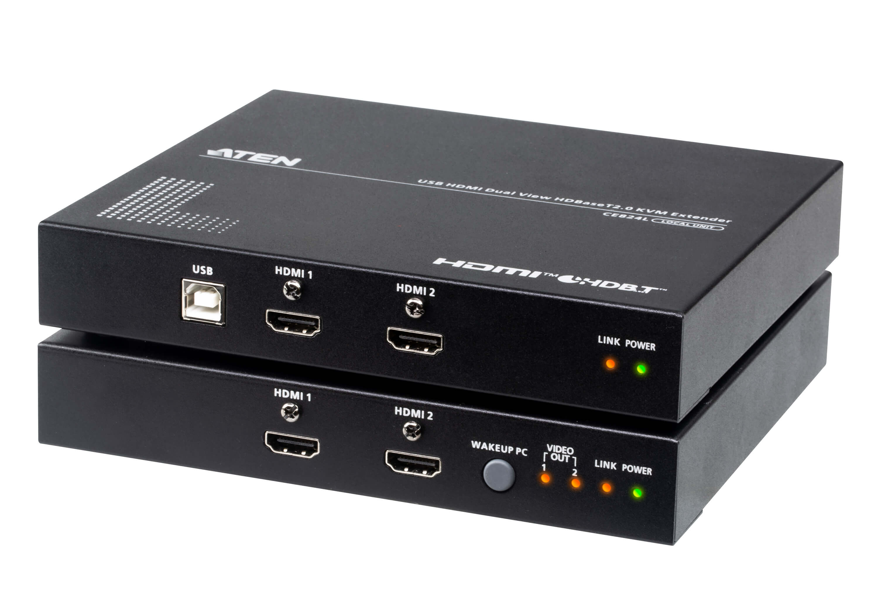 Aten Extender konsoli USB HDMI dwa monitory  HDBaseT 2.0 100m