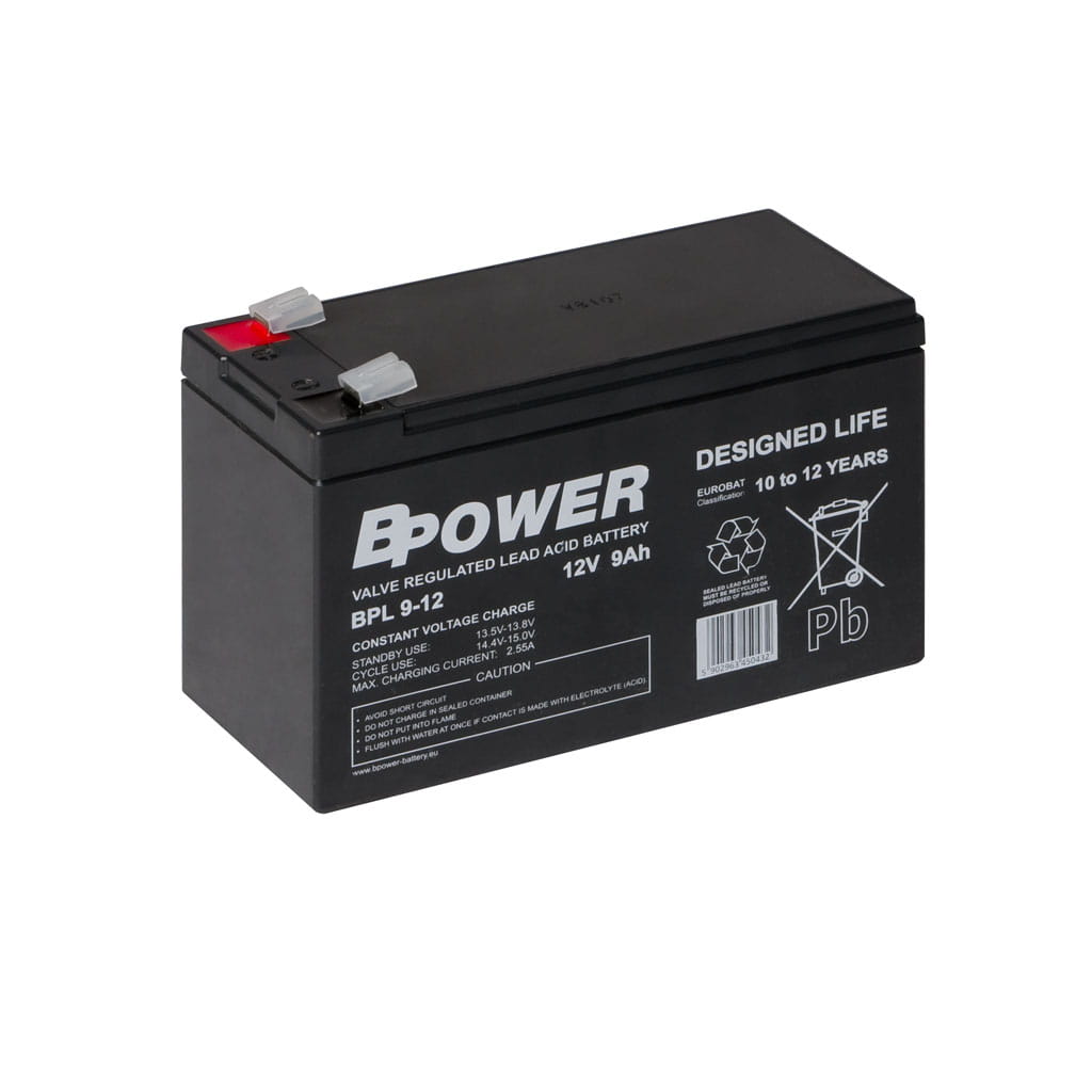 BPower Akumulator 12V BPL 9Ah żywotność: 10-12 lat terminal T2, 5 - lat gwarancji
