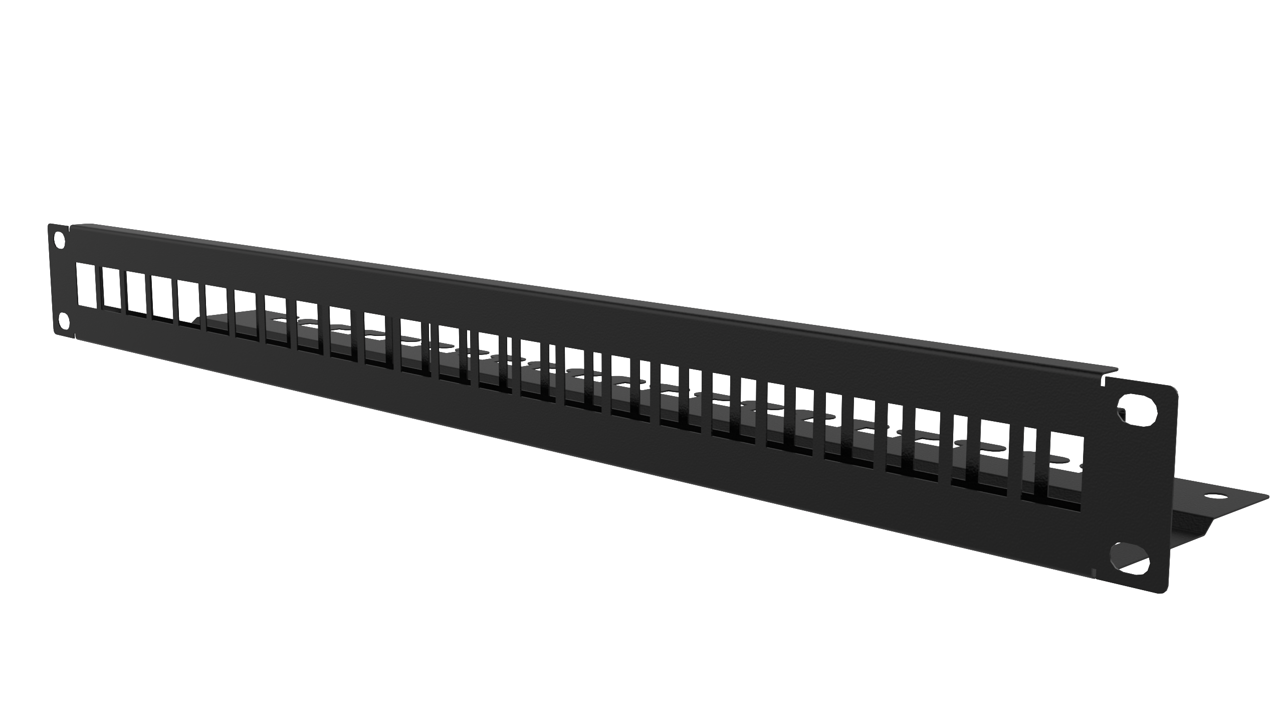 MIRSAN Panel 19" 24 porty keystone niewyposażony czarny