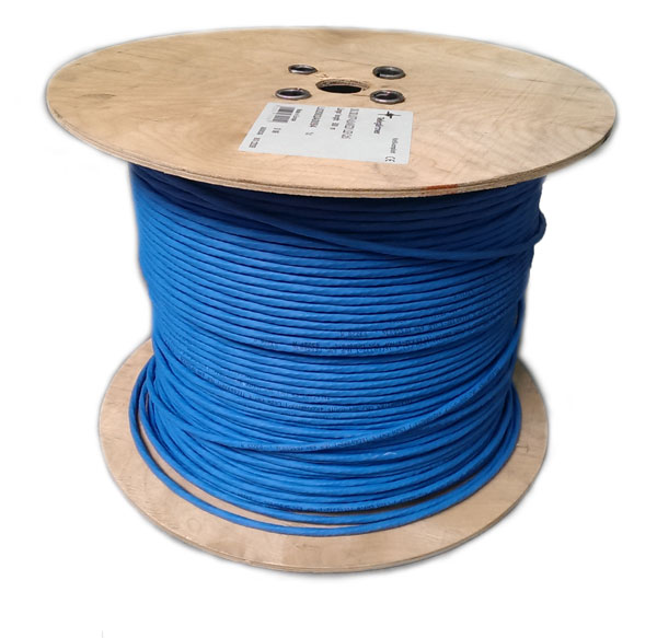 Corning kabel F/FTP, kat. 6A, LS0H3, CPR Cca, niebieski, bęben 1000m