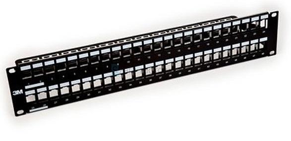 Corning (3M) Panel Classic modułowy 2U 19" 48xkeystone, czarny