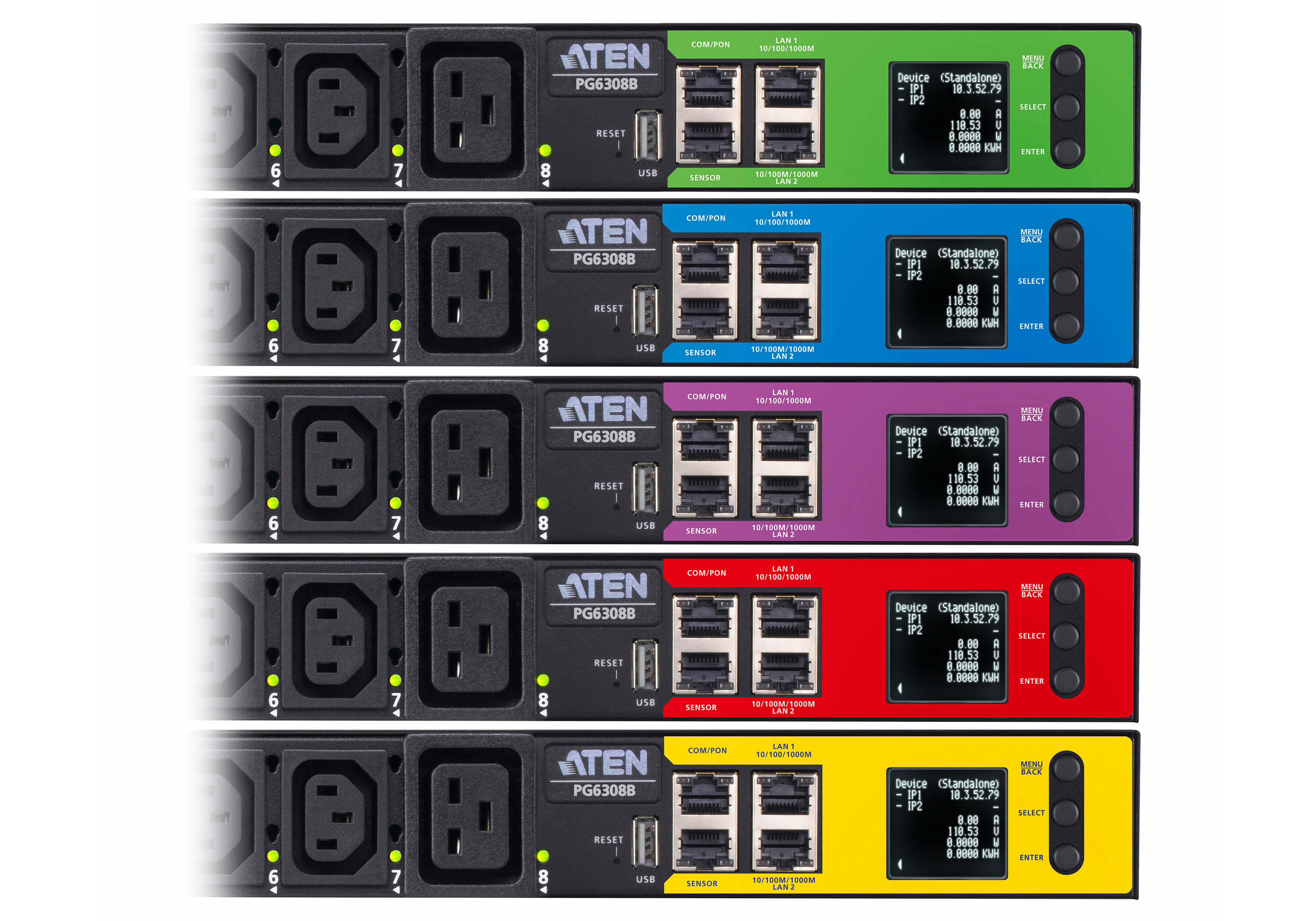 ATEN Listwa PDU 19" 1U 230V 32A 8 portów z pomiarem listwy