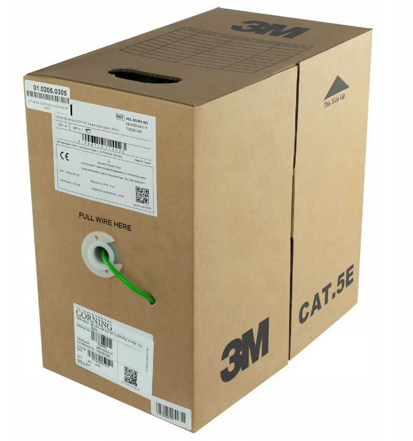 Corning (3M) Kabel kat. 5e U/UTP PVC 4 pary 305 m box