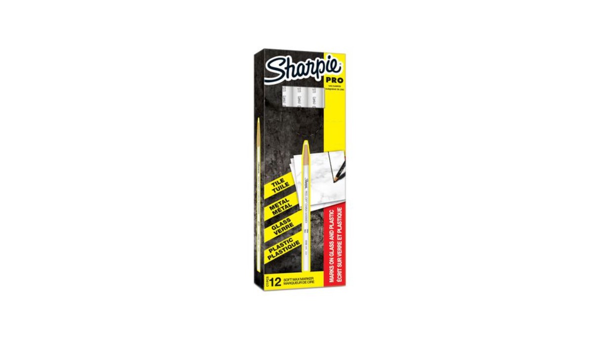 Sharpie Pisak wodoodporny China biały do powierzchni porowatych