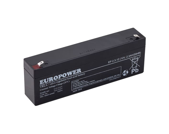 EUROPOWER Akumulator 12V EP 2,3Ah żywotność: 6-9 lat