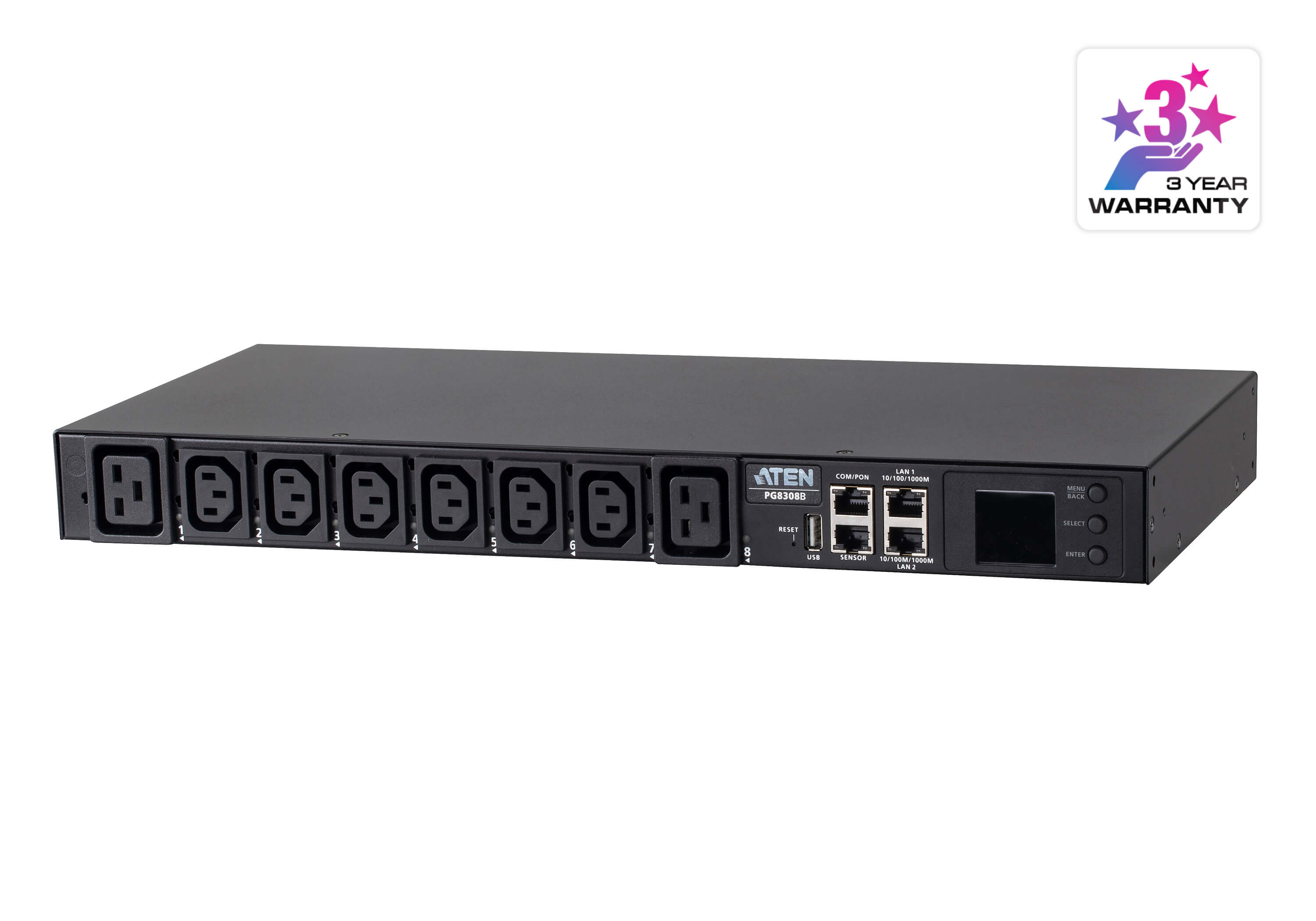 ATEN Listwa PDU  8 port 32A z pomiarem i zarządzaniem każdego gniazda