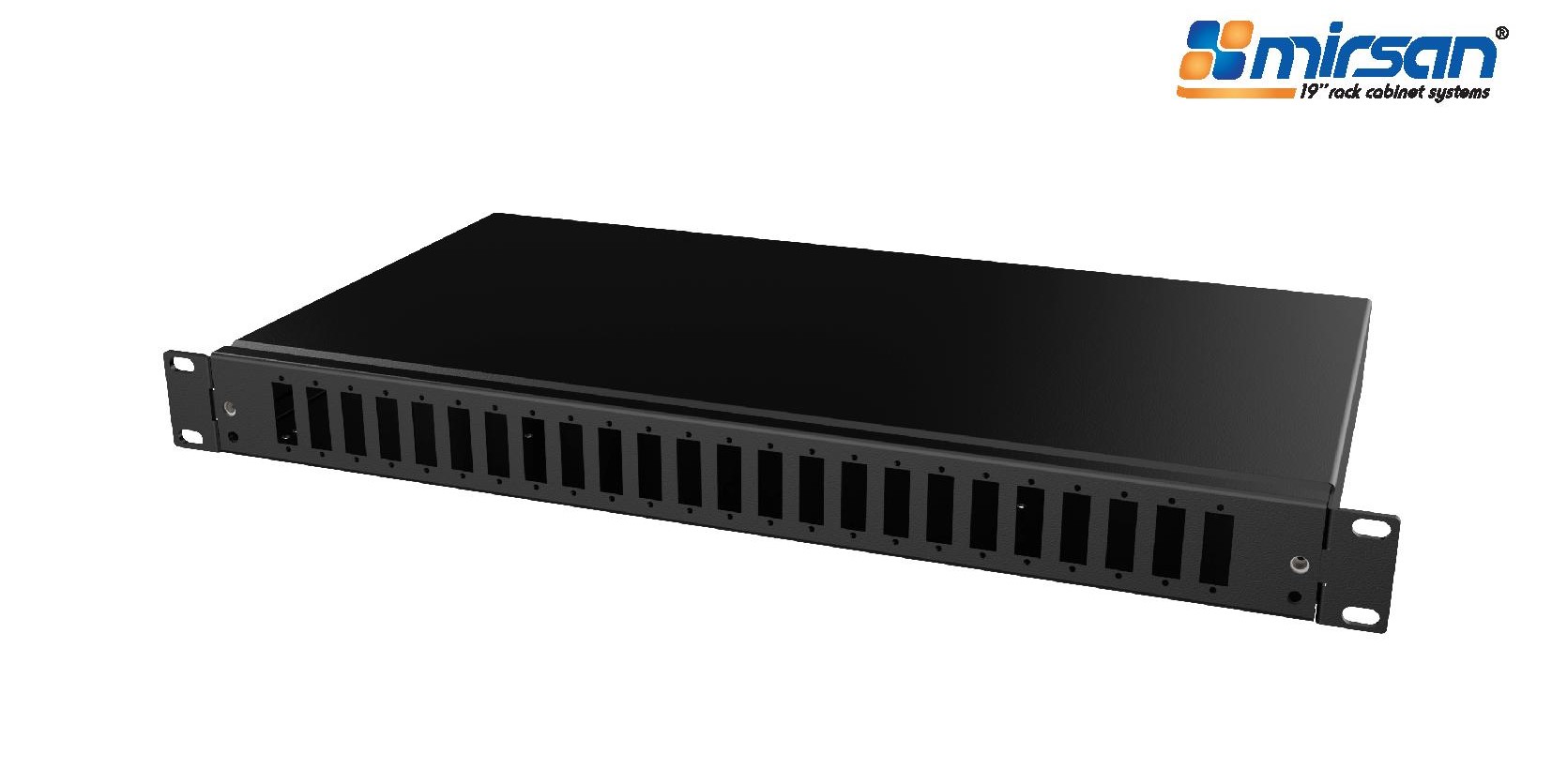 MIRSAN Przełącznica światłowodowa 1U 24xSC duplex / LC quad czarna
