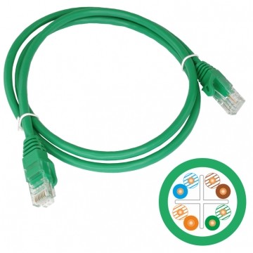 Corning Patchcord U/UTP flex/26L,Cat.6A, szary,2xRJ45,4P,1m