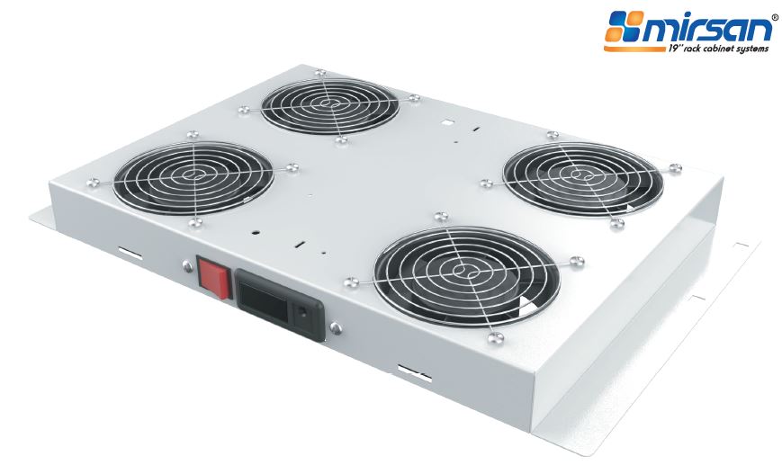 MIRSAN Wentylator z termostatem cyfrowym ( 6x wentylator ) czarny ( seria GTN/GTV/GTS )