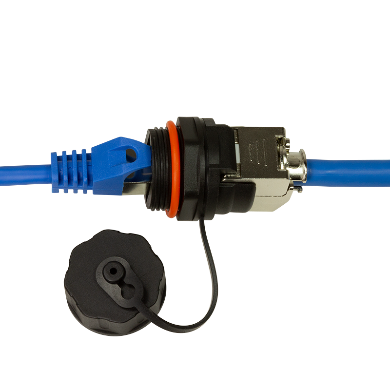LogiLink  wodoodporne gniazdo trapezowe RJ-45  IP 68  na kabel Cat.6A