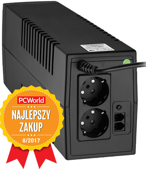 GT UPS POWERbox Tower; 850VA/480W; Line-Interactive; 2xSCHUKO; 1x9Ah; LCD