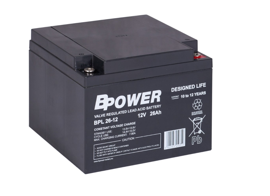 BPower Akumulator 12V BPL 26Ah żywotność: 10-12 lat