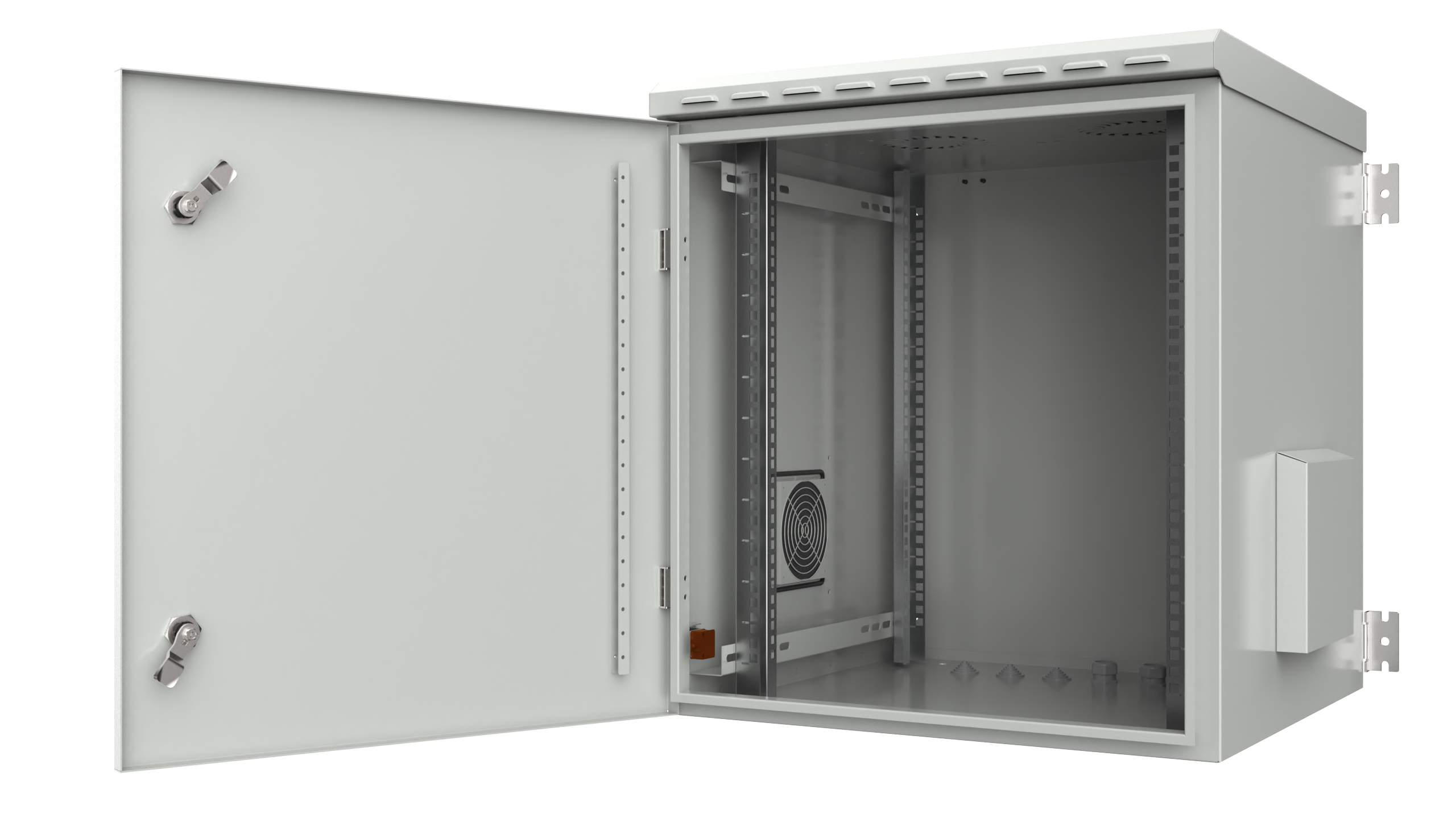 MIRSAN Szafa wisząca IP55 19” 20U 600/600mm (jednoskrzydłowe drzwi pełne) szara