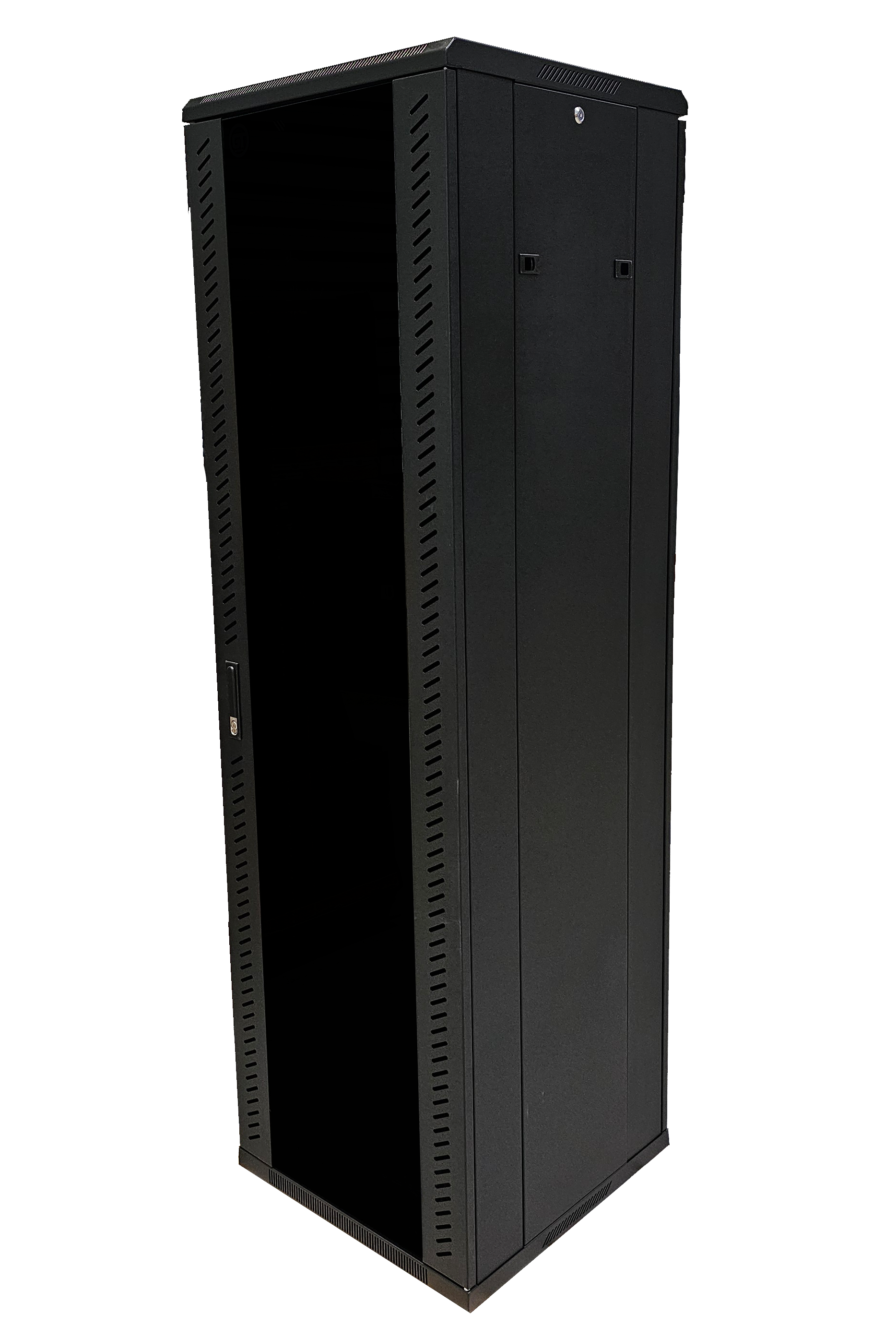 GT Networks Szafa 19” StandLINE NF stojąca 22U 600/800mm  (przód drzwi szklane; tył drzwi metalowe pełne; wyposażona : 2 wentylatory; 1 półkę; 40 śrub M6; 4 kólka i stopki) czarna