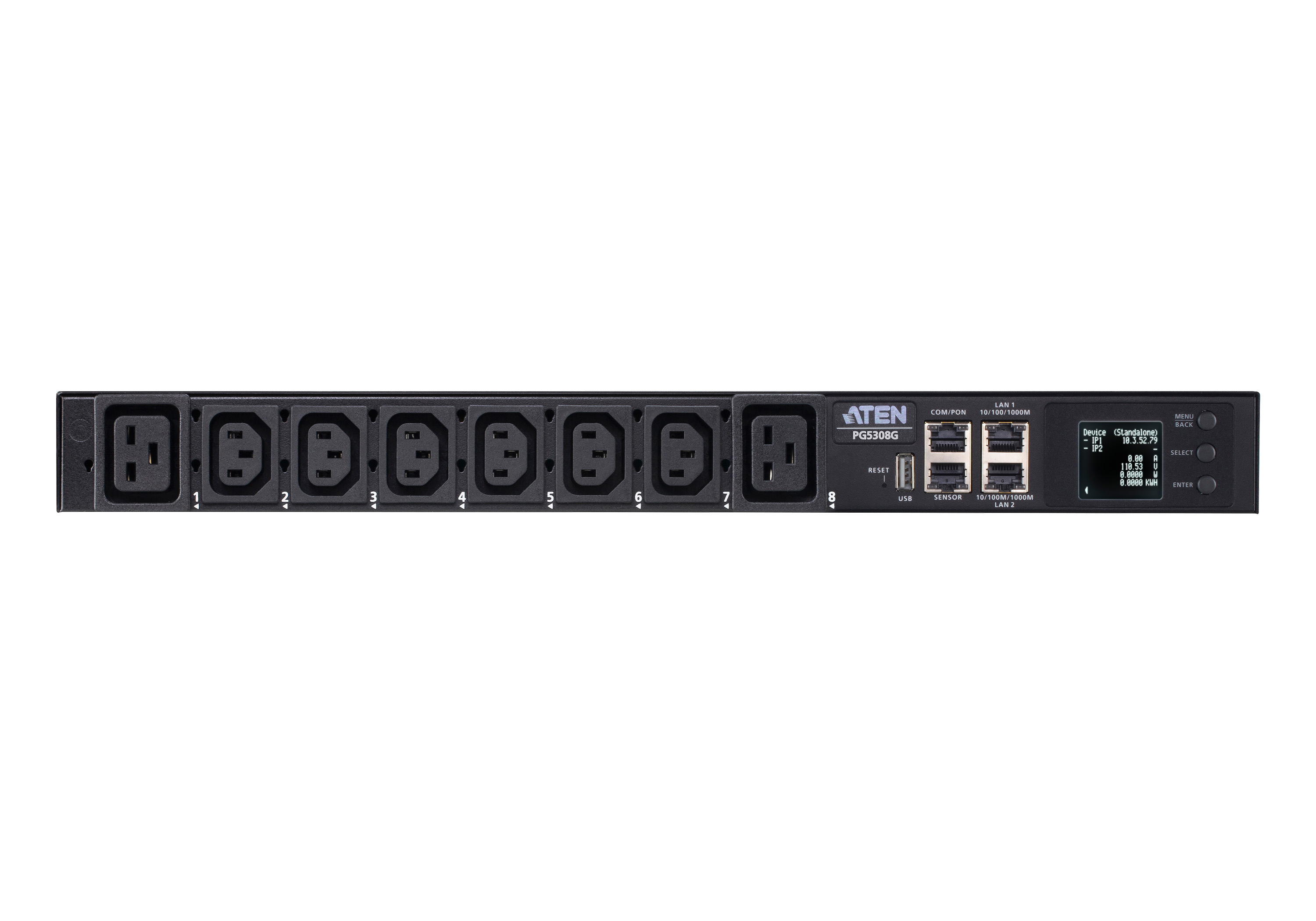 ATEN Listwa PDU 19" 1U 230V 32A 8 portów z pomiarem listwy