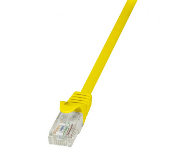 LogiLink Patchcord U/UTP żółty kat.5e PVC 10,0 m.