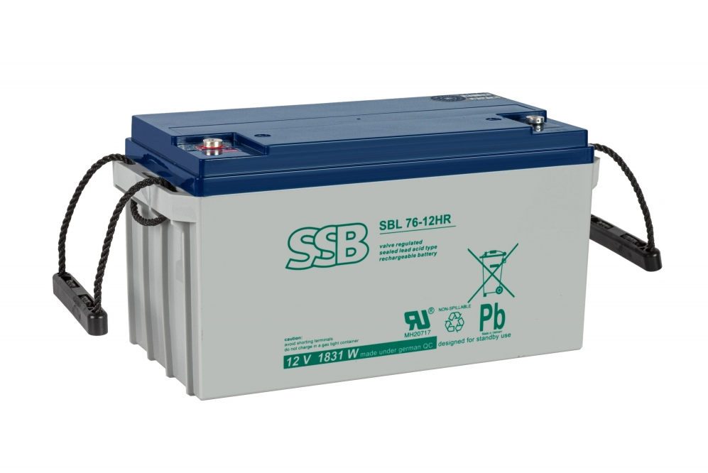 AKUMULATOR AGM SBL 12V-65Ah dla C20 o żywotności 15 lat