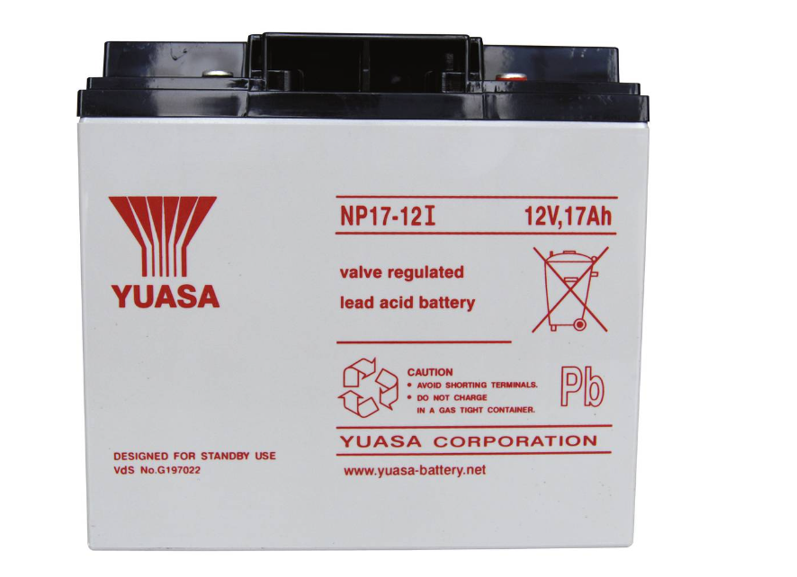 AKUMULATOR AGM YUASA NP12V-17Ah o żywotności 3-5 lat