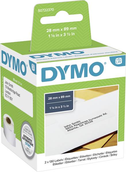 DYMO Etykieta  89 x 28mm biała