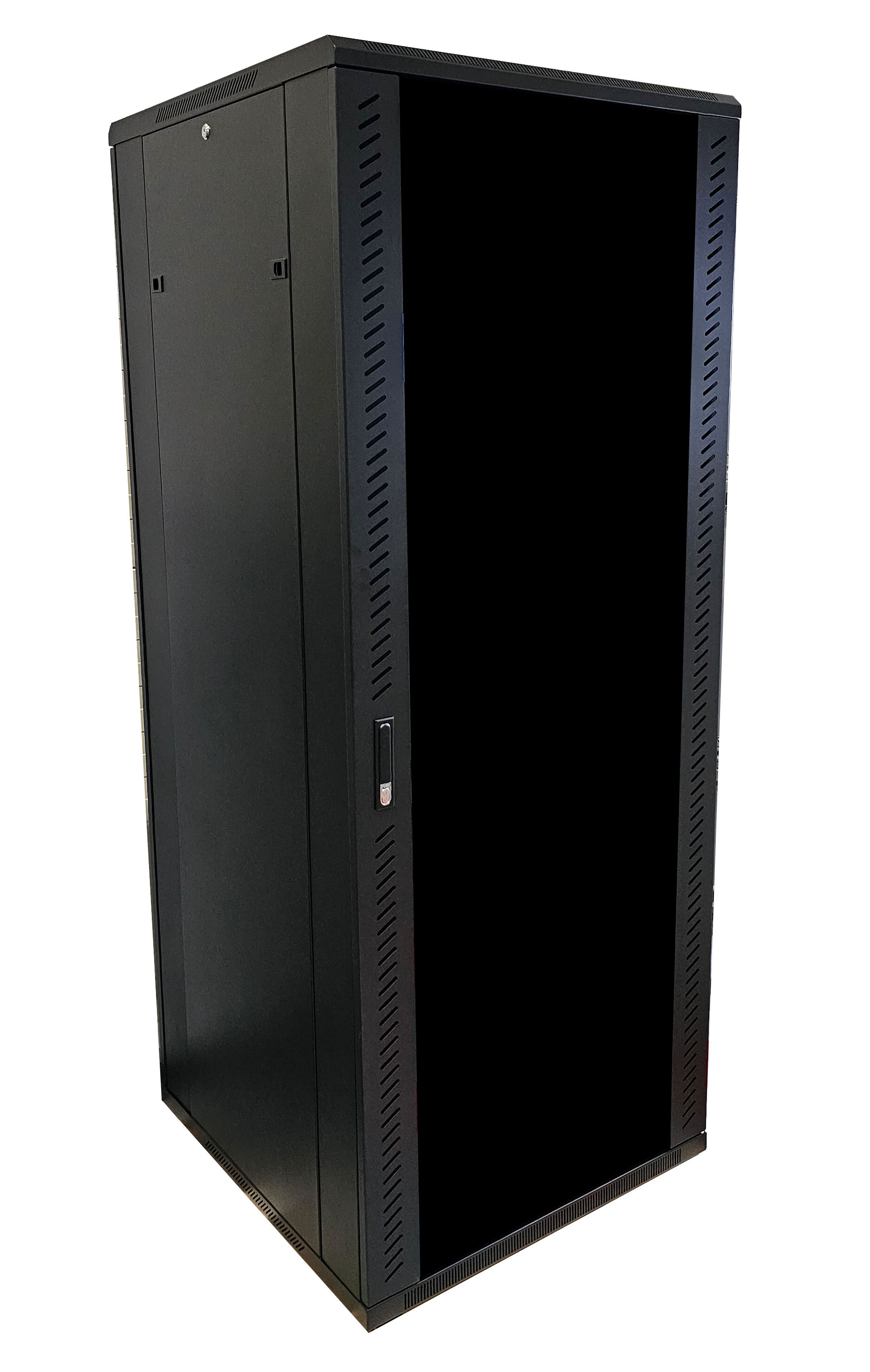 GT Networks Szafa 19” StandLINE NF stojąca 42U 600/800mm (przód drzwi szklane; tył drzwi metalowe pełne; wyposażona : 2 wentylatory; 3 półki; 40 śrub M6; 4 kólka i stopki) czarna