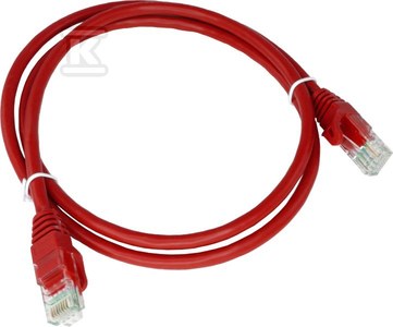 LogiLink Patchcord U/UTP czerwony kat.6 PVC  5,0m.