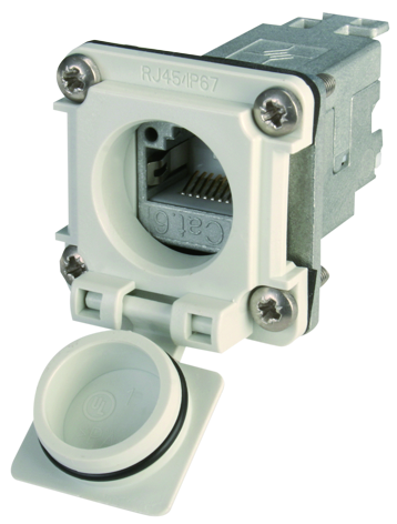 Telegärtner STX V6 Bulkhead with AMJ module K Cat.6A