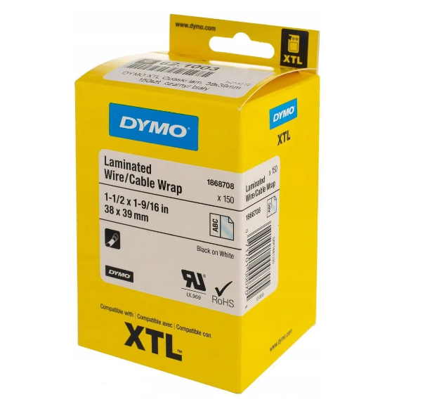 XTL Opaski laminowane 38mm x 39mm czarny / biała