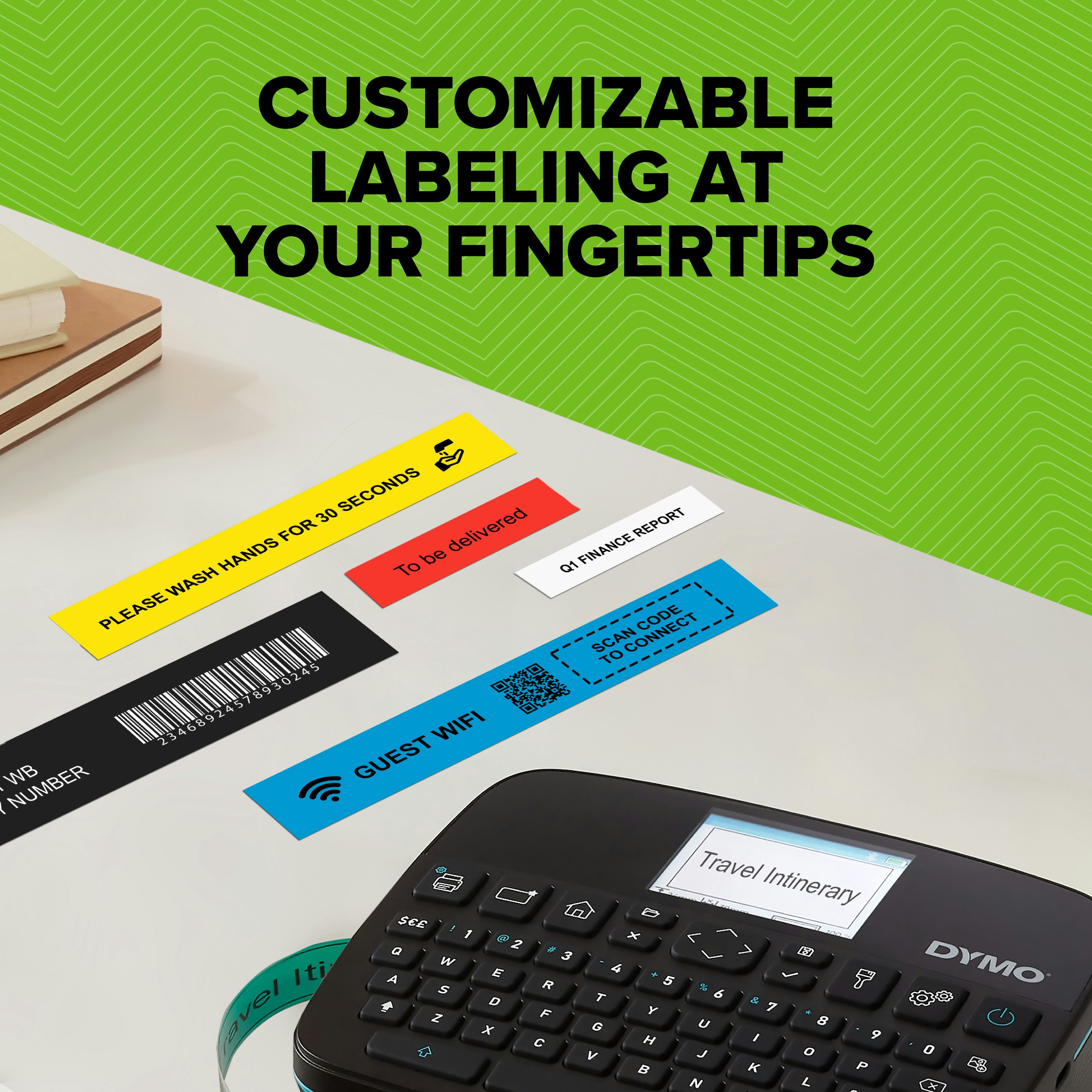 DYMO LabelManager 640CB, klawiatura QWERTY