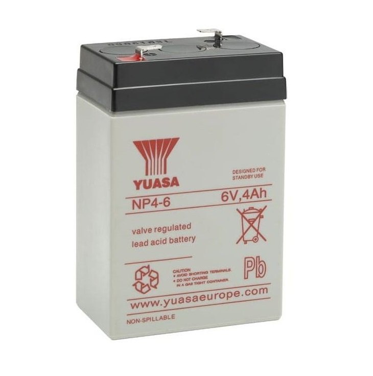 AKUMULATOR AGM YUASA NP6V-4Ah o żywotności 3-5 lat