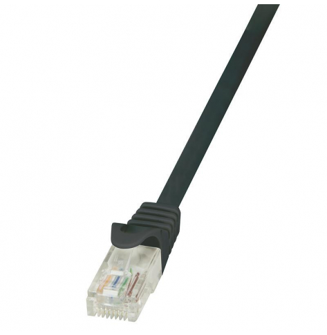 LogiLink Patchcord U/UTP czarny kat.6 PVC  0,5m.