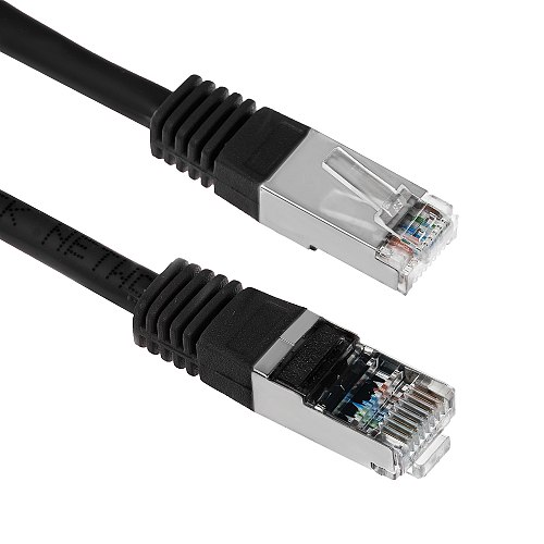 Patchcord S/FTP flex/26,Cat.6A,bk,2xRJ45,4P, 0,5M