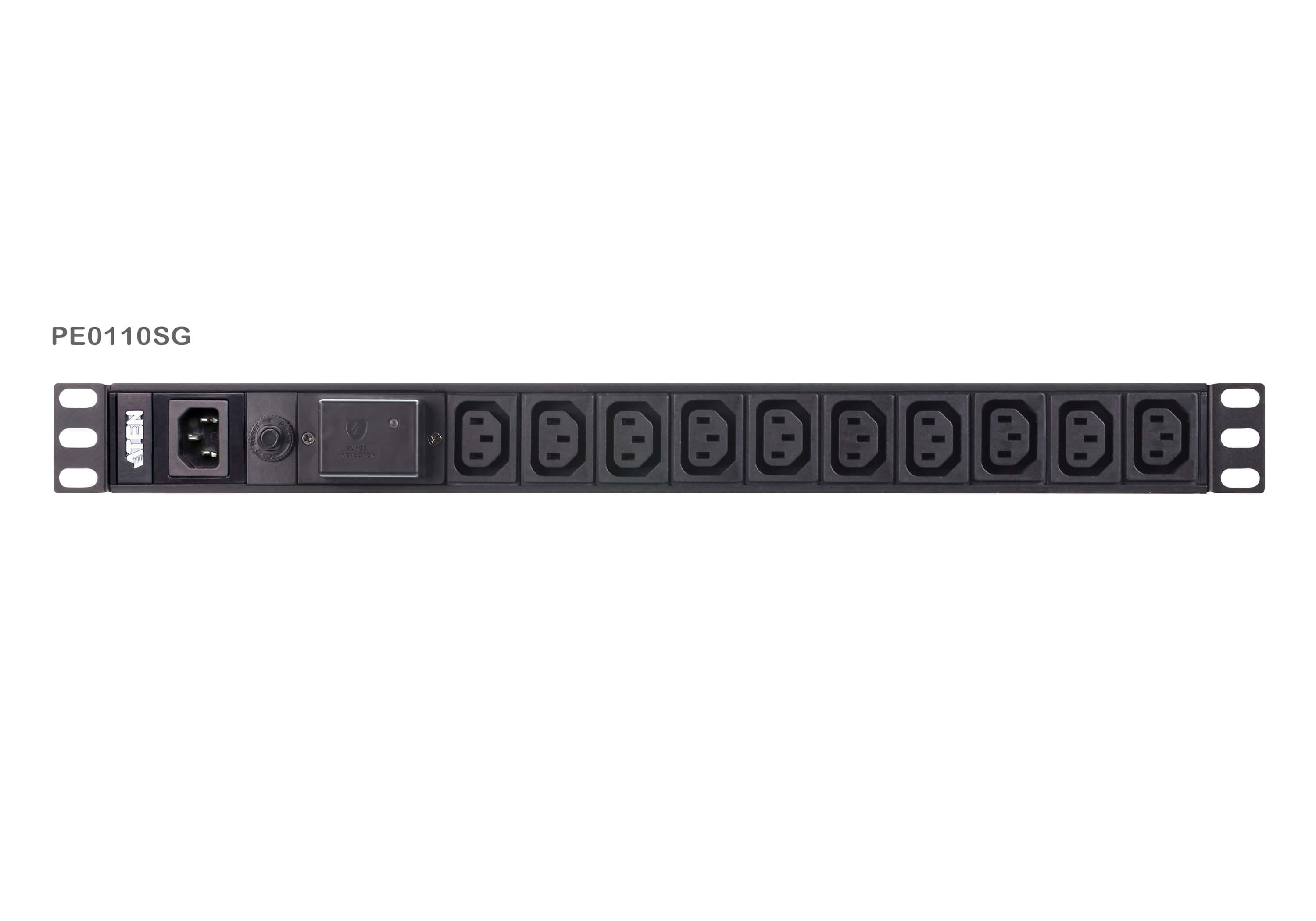Aten listwa PDU 10A 19" 1U Baisic 10 x C13 z ochroną przeciwprzepięciową