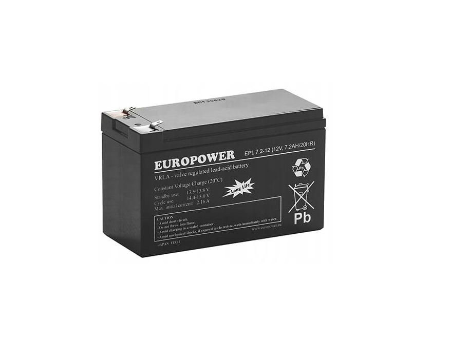 EUROPOWER Akumulator 12V EPL 7,2Ah żywotność: ponad 12 lat