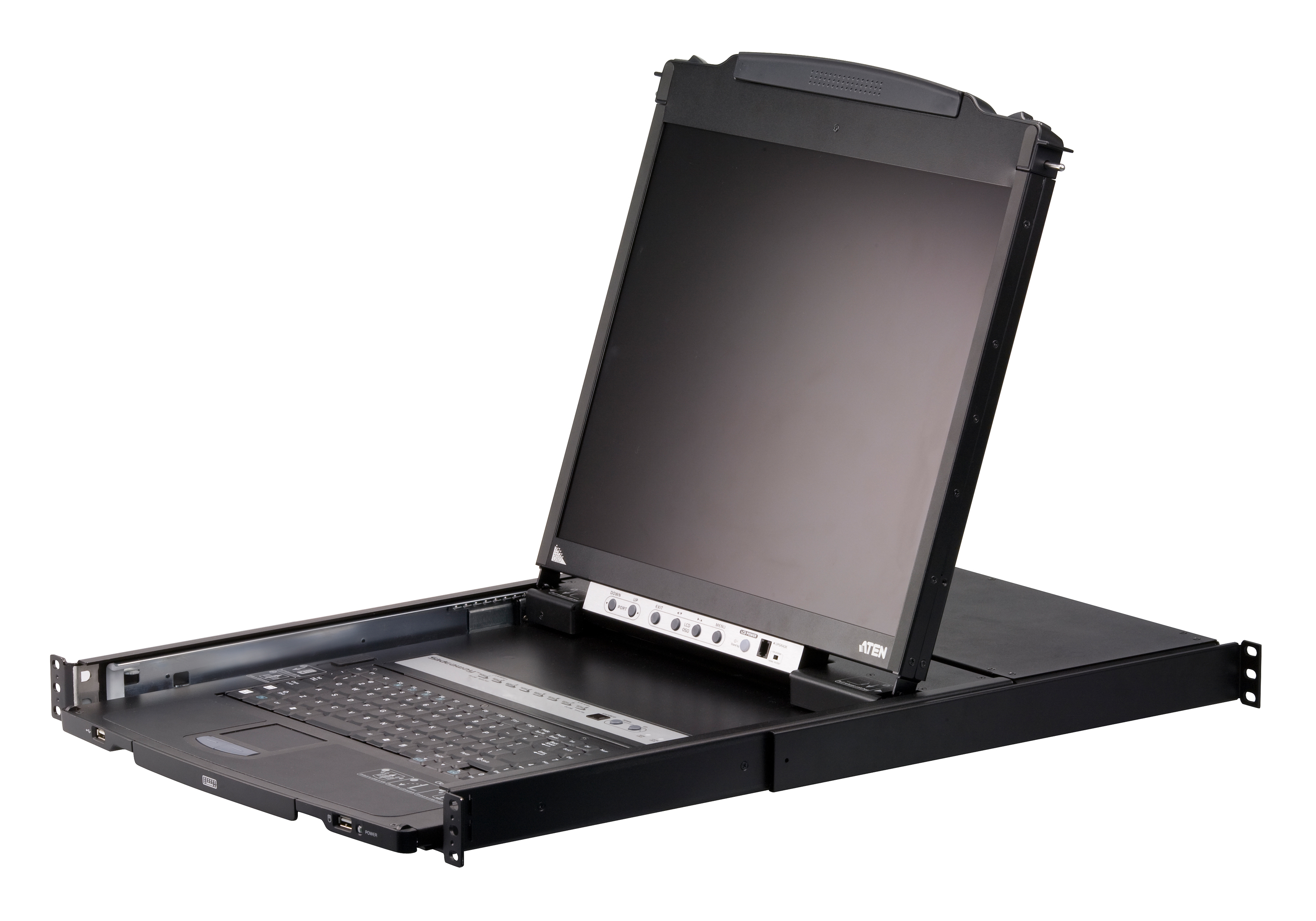 Aten Przełącznik KVM LCD 19"  8 port PS/2 USB VGA Dual Rail stackowalny