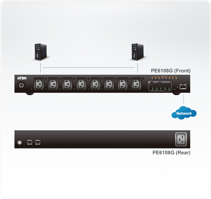 Aten Listwa PDU  8 port 10A z pomiarem i zarządzaniem listwy