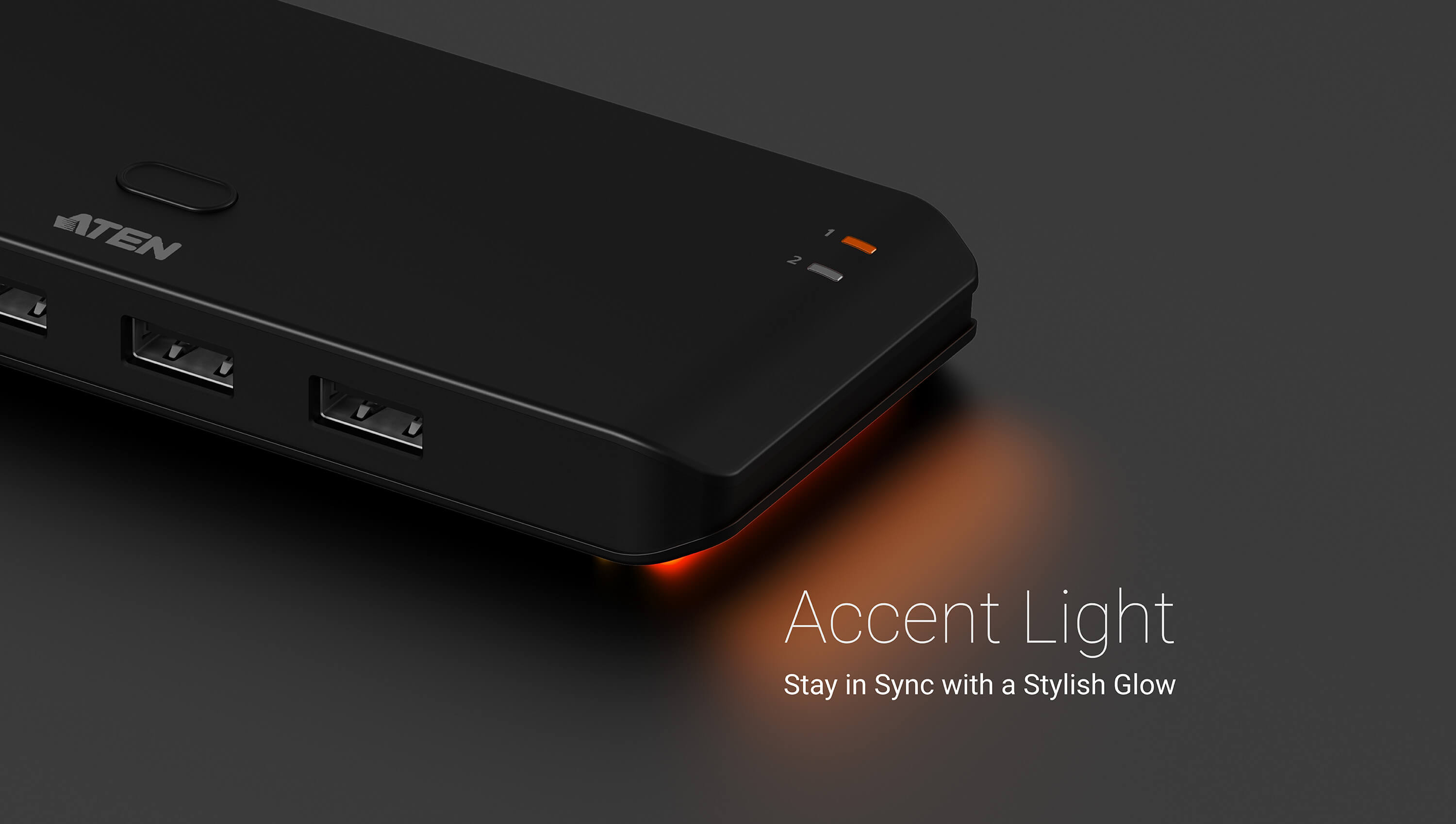 Aten Essentials Przełącznik urządzeń 2 x 4 USB 2.0