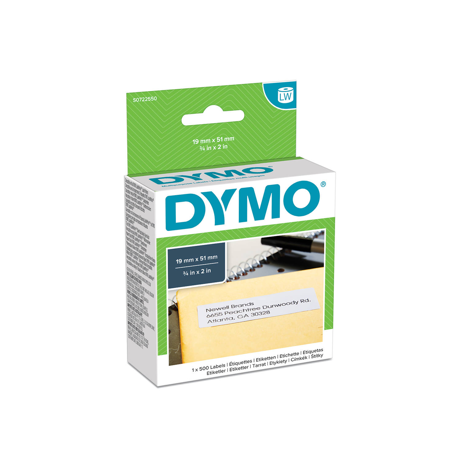 DYMO Etykieta  19 x 51mm biała
