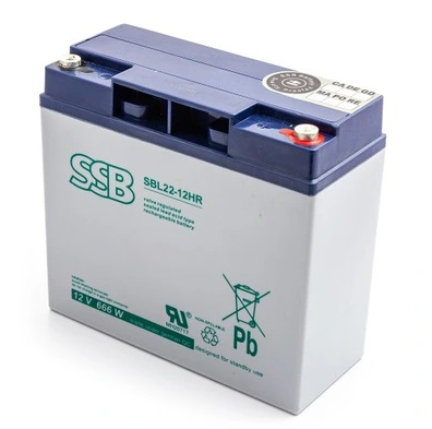 AKUMULATOR AGM SBL 12V-22Ah dla C20 o żywotności 15 lat