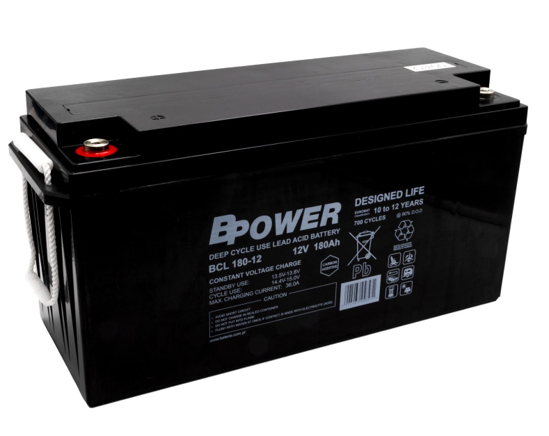 BPower Akumulator 12V BCL 180Ah żywotność: 10-12 lat