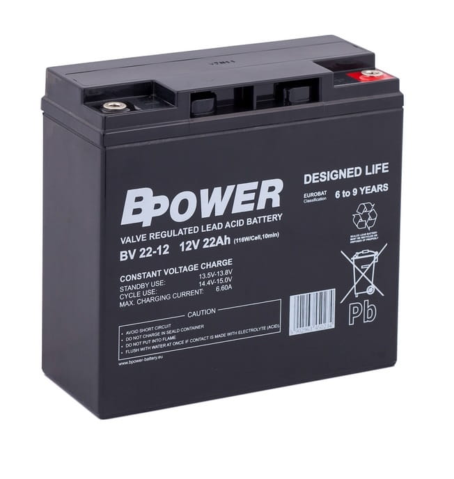 BPower Akumulator 12V BV 22Ah żywotność: 6-9 lat