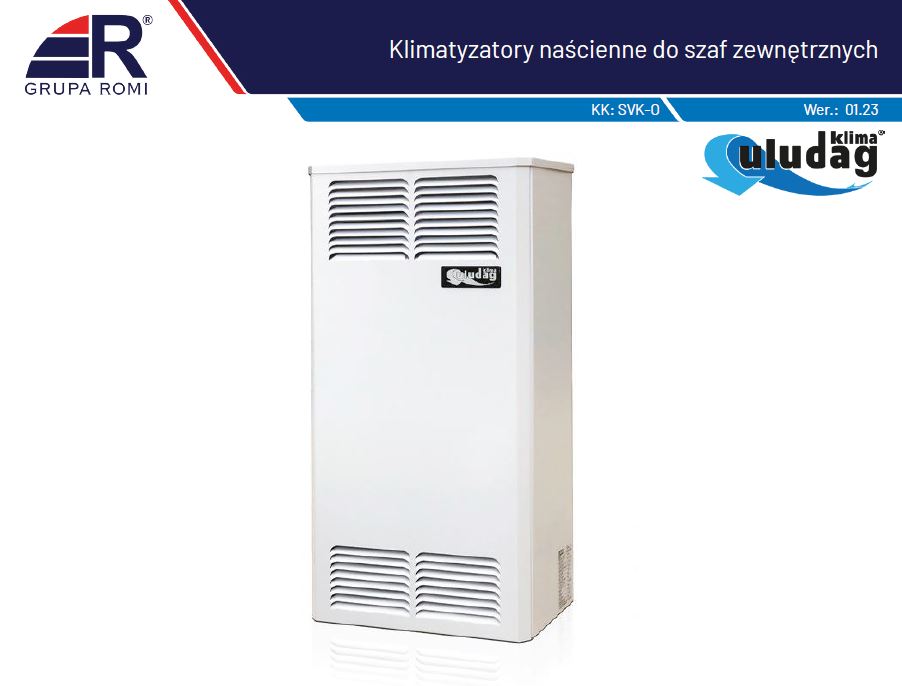MIRSAN klimatyzator do szaf 19" naścienny zewnętrzny IP55/IP66 450 W ( R134a ) 1 fazowy