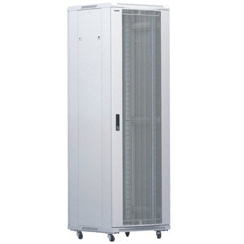 TOTEN Szafa serwerowa rack 19” G3 42U 600/600mm; szara (drzwi perforowane przód i tył)