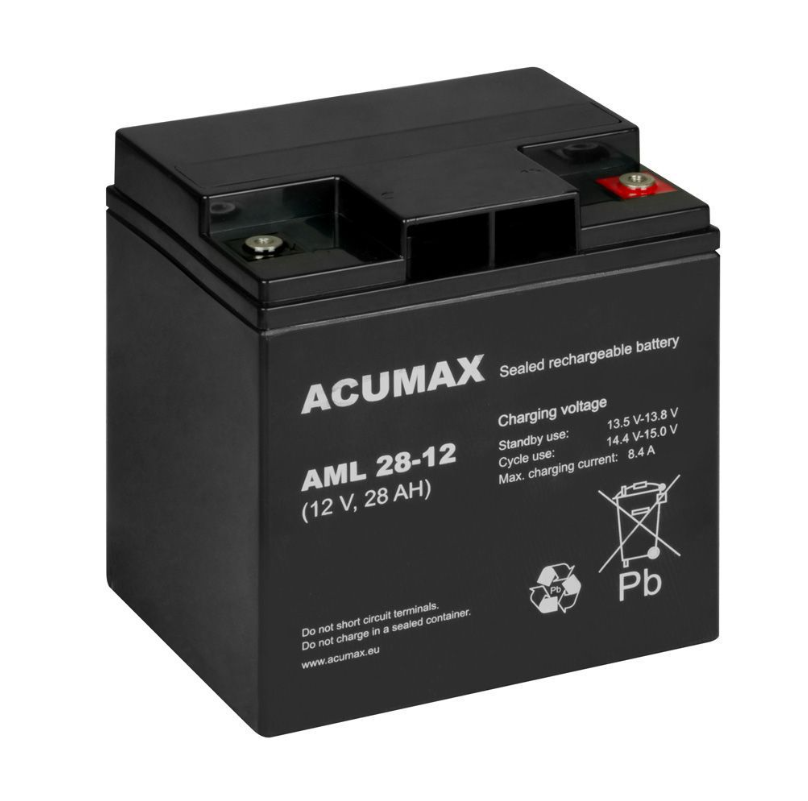 ACUMAX Akumulator 12V AML 28Ah żywotność: 10-12 lat