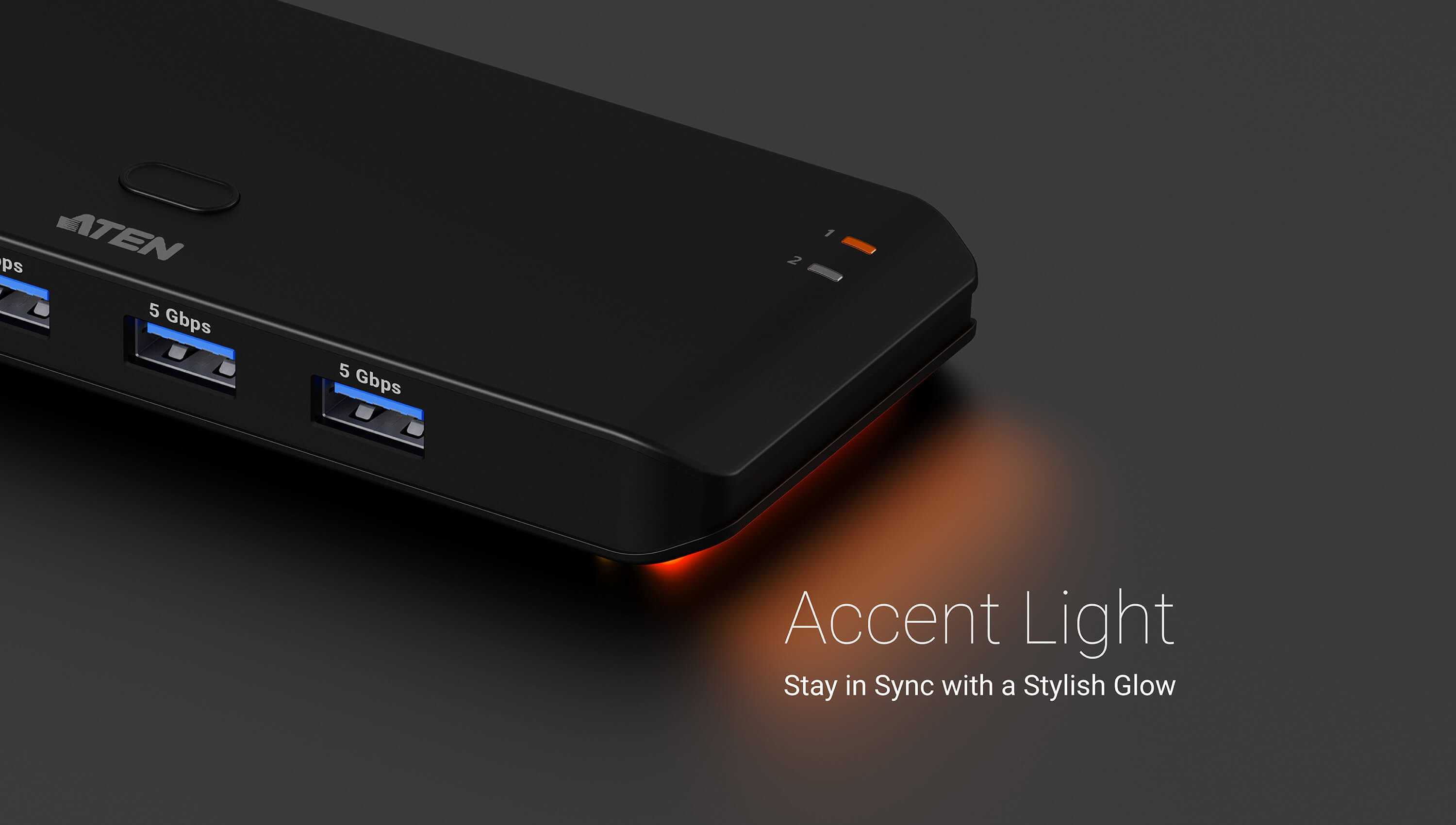 Aten Essentials Przełącznik urządzeń 2 x 4 USB 3.2 Gen 1