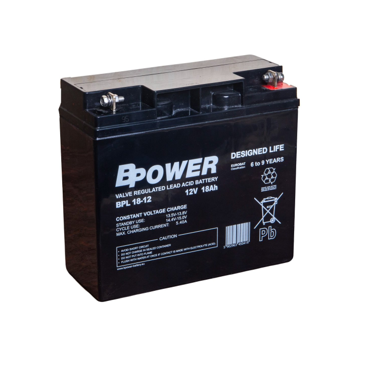 BPower Akumulator 12V BPL 18Ah żywotność: 10-12 lat