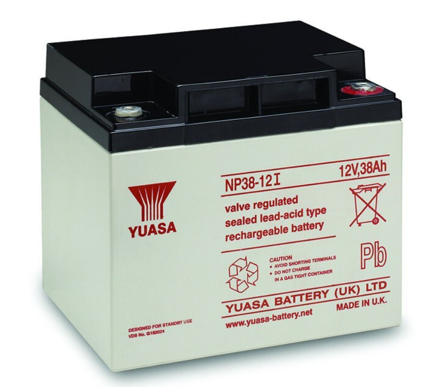 AKUMULATOR AGM YUASA NP12V-38Ah o żywotności 3-5 lat
