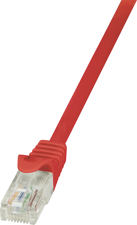 LogiLink Patchcord U/UTP czerwony kat.6 PVC  2,0m.