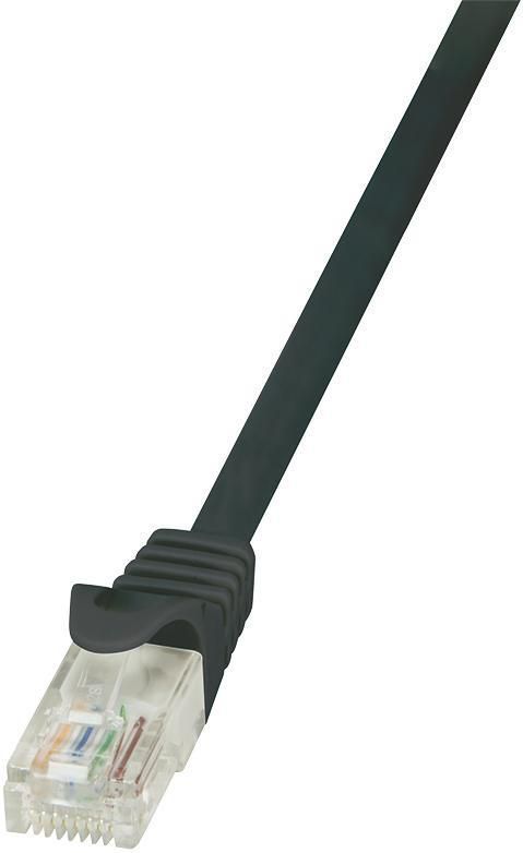LogiLink Patchcord U/UTP czarny kat.6 PVC  2,0m.