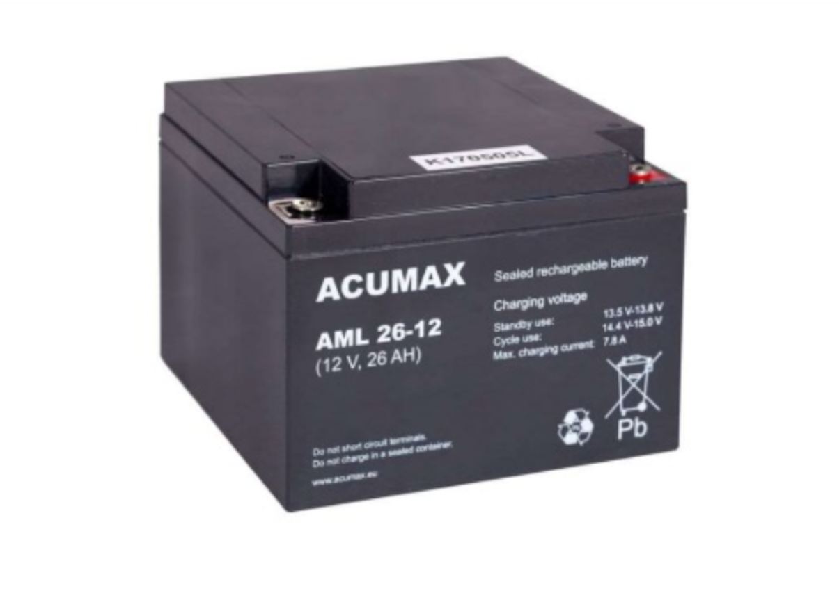 ACUMAX Akumulator 12V AML 26Ah żywotność: 10-12 lat